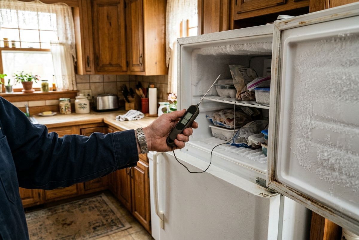 Freezer Repair technician at work